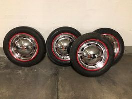 VW Käfer / Buggy / ----- 4 Neue Chrom- Radkappen