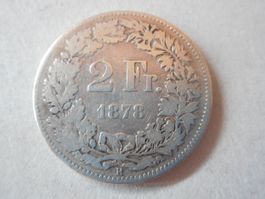 2 Fr. 1878  silber  uralt