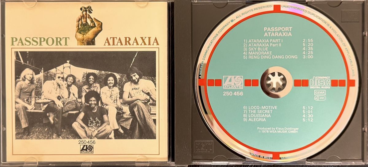 CD: CD Passport - Ataraxia – Usato da Zürich venduto da tomakomai 2