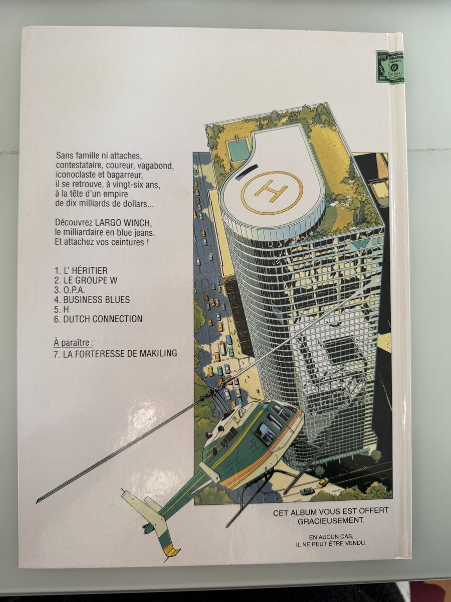 Fumetti: Largo Winch T1 L'Héritier – Usato da Bellevue venduto da Bernie11 2