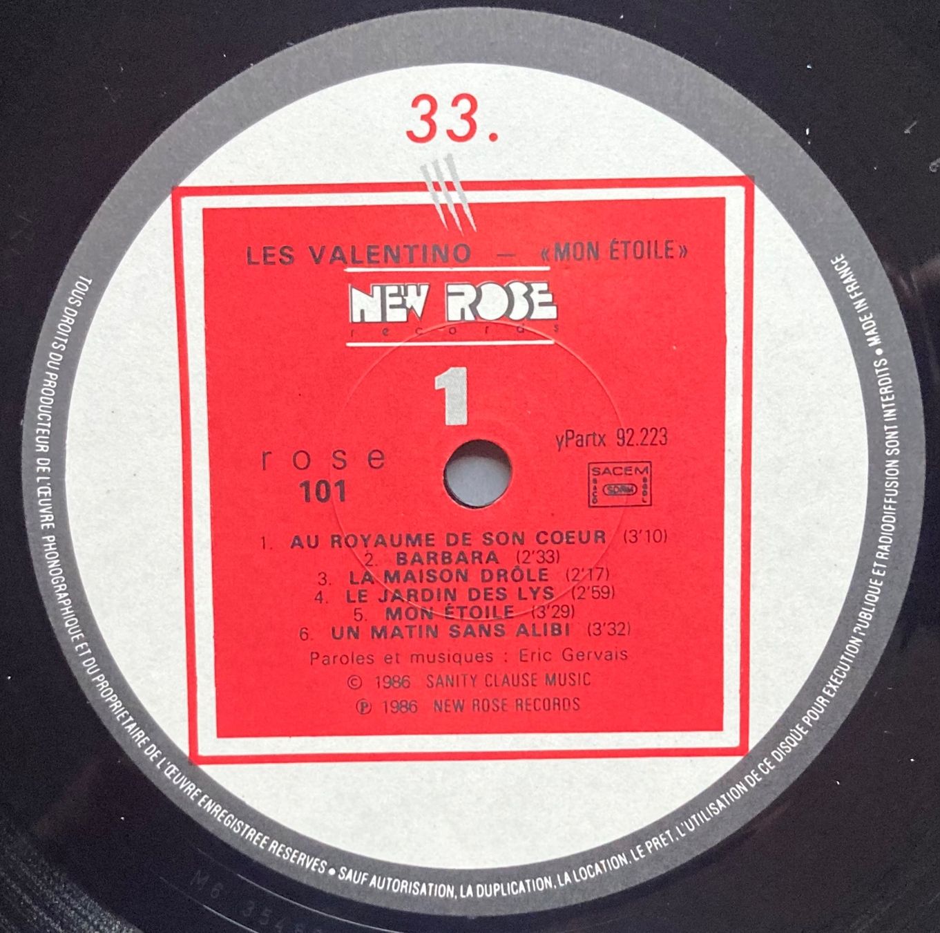 Vinyles: LES VALENTINO - MON ETOILE – D'occasion à Poliez-Pittet par Newtown-Records 3
