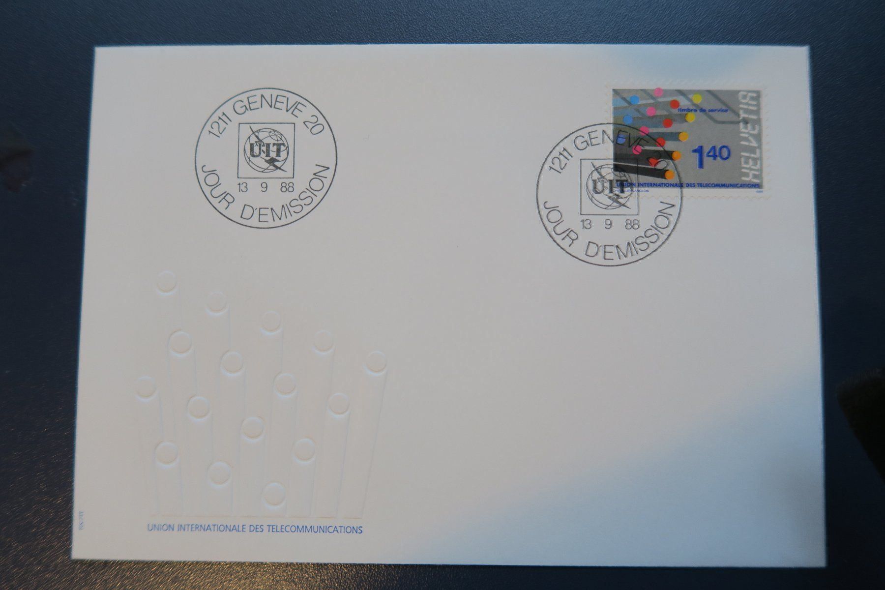 Alle Briefmarken: 2 FDC Telecommunications und BIT 1988 – Gebraucht aus Altdorf UR von boardsofcanada