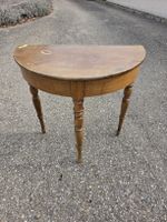 Antiker Halbmondtisch, Beistelltisch  Holz Top!
