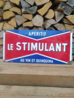 Emailschild / ancienne plaque émaillée Le Stimulant
