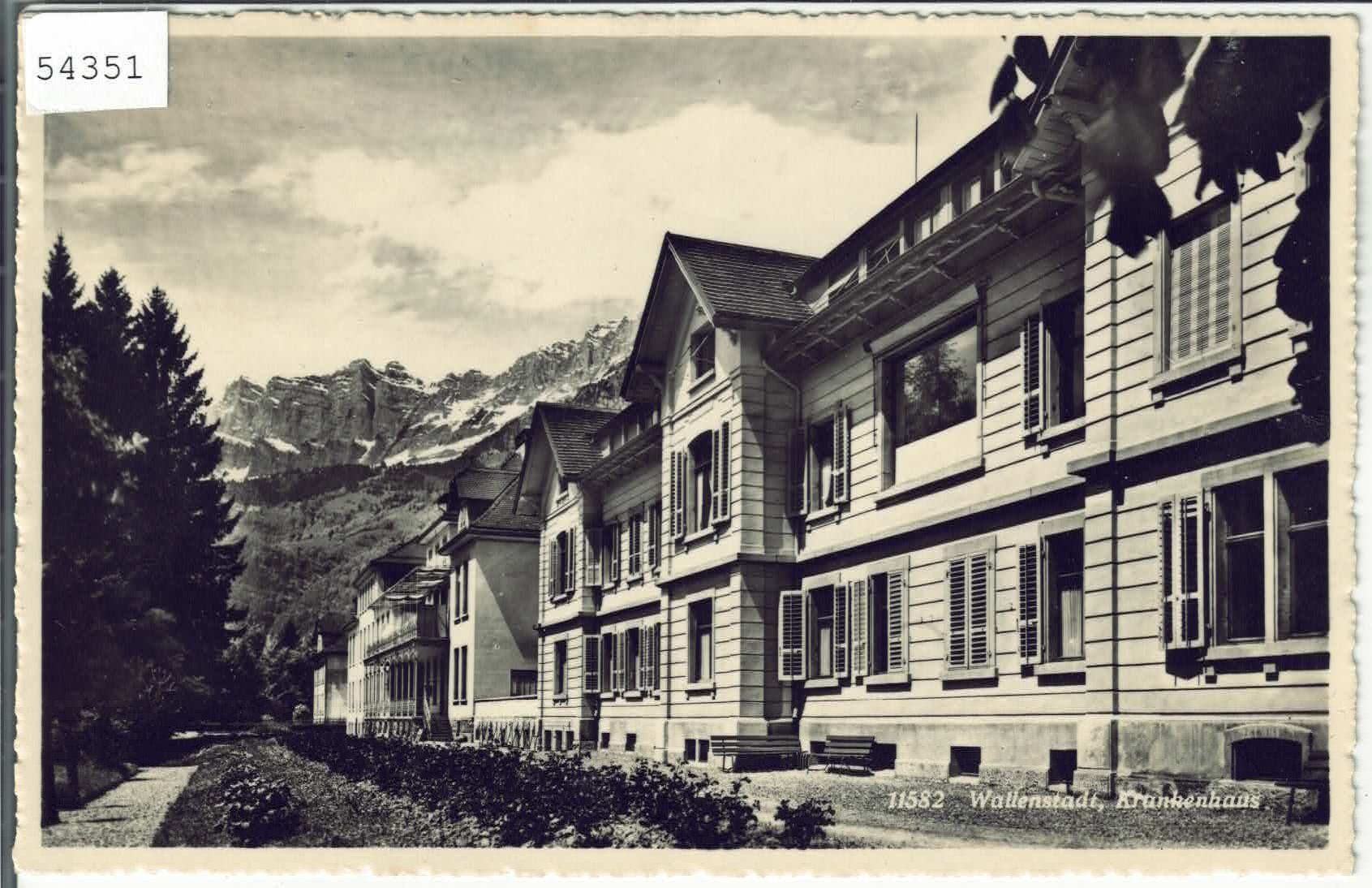 Cartoline postali: Wallenstadt - Krankenhaus – Usato da Ettingen venduto da Kartenplanet
