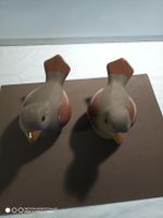 Dekofiguren Vögel 2 Stk. Keramik braun/rot 
