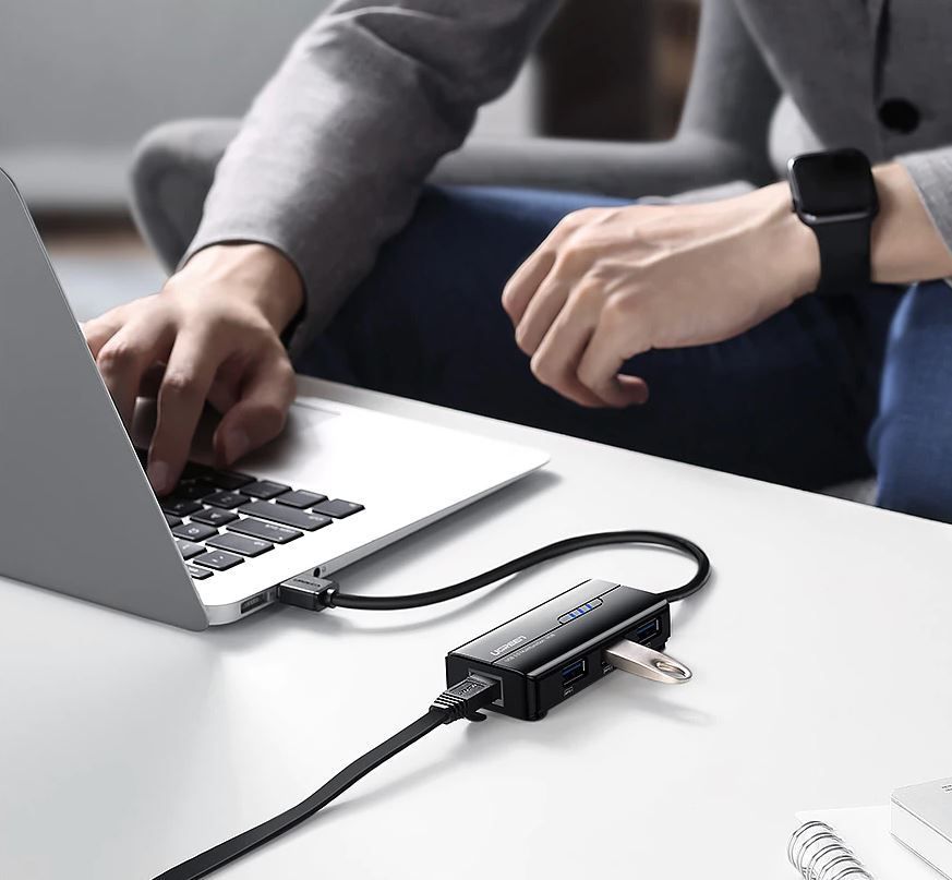 Hubs & Switches: USB Ethernet USB 3.0 auf RJ45 HUB – Neu und originalverpackt aus Unterägeri von RmOnline 2