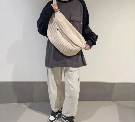 Big Gürteltasche Stil Brusttasche Weiss - Sac style banane