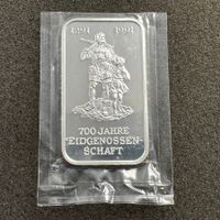 1 Unze Silber Barren 700 J Eidgenossenschaft Tell 1