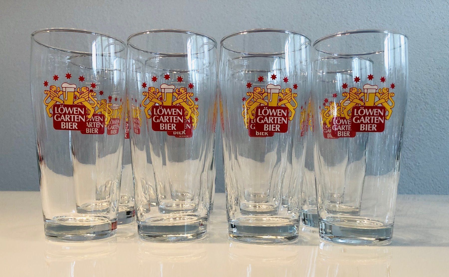 Bicchieri: 6er-Set LÖWENGARTEN-BIER-Gläser (30cl) – Usato da Buchs SG venduto da Handyman77 1