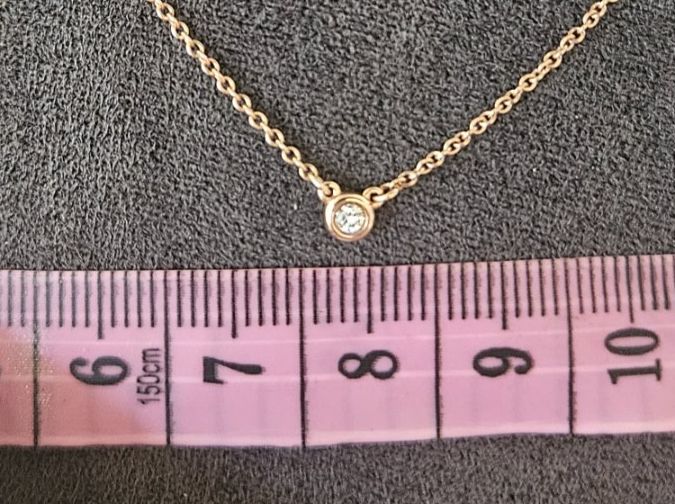 Tiffany & Co. Catenine: Tiffany & Co.Diamond Solitaire Kette 750 Karat Gold NP 1300 – Usato da Binningen venduto da lieblingsstyle 6