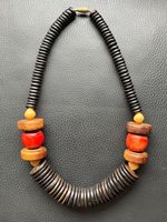 Collier ethnique en bois, parfait pour l'été! 48 cm
