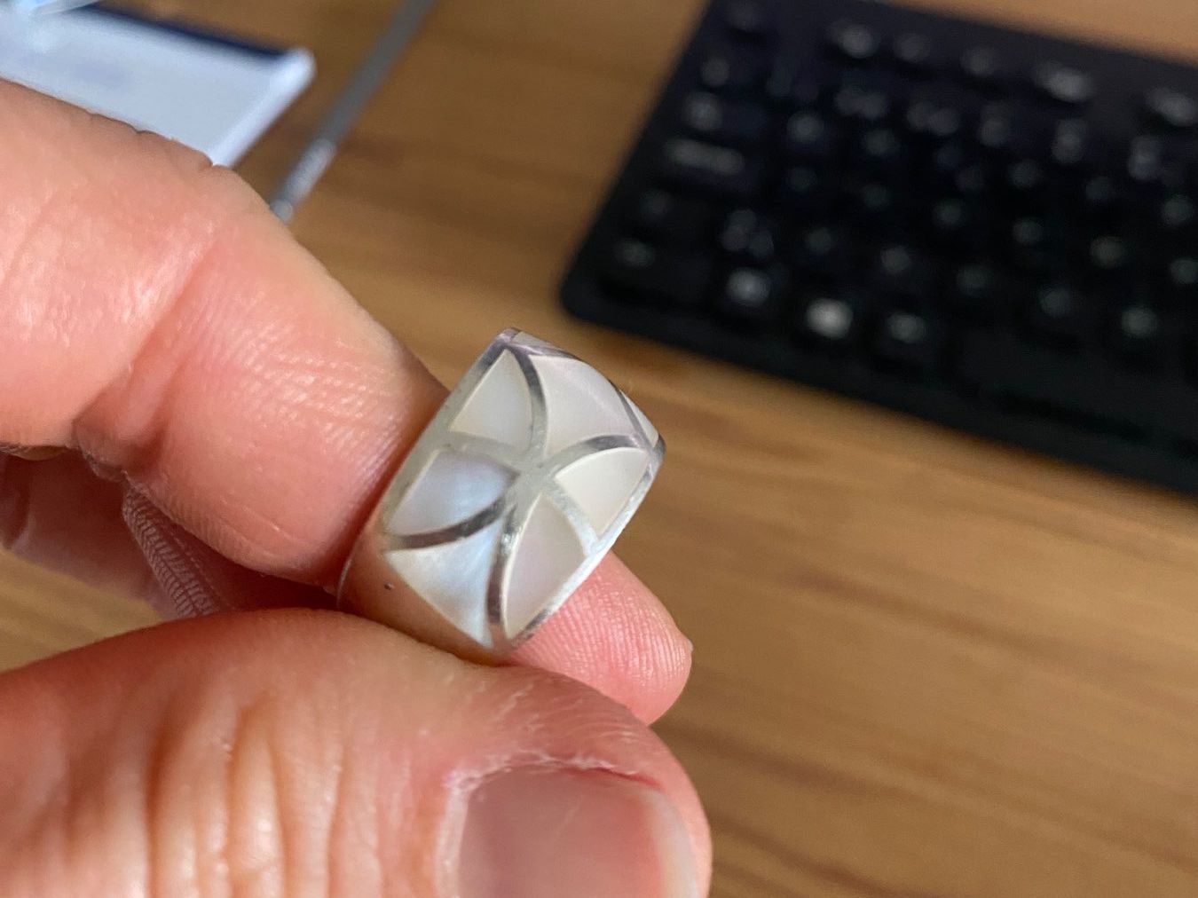 Anelli: Ring Silber Perlmutt Einlagen / Grösse 56 – Usato da Zuzgen venduto da tw7_rcv9 2