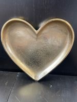 Herz Schale aus Aluminium/Gold/Neu/OVP