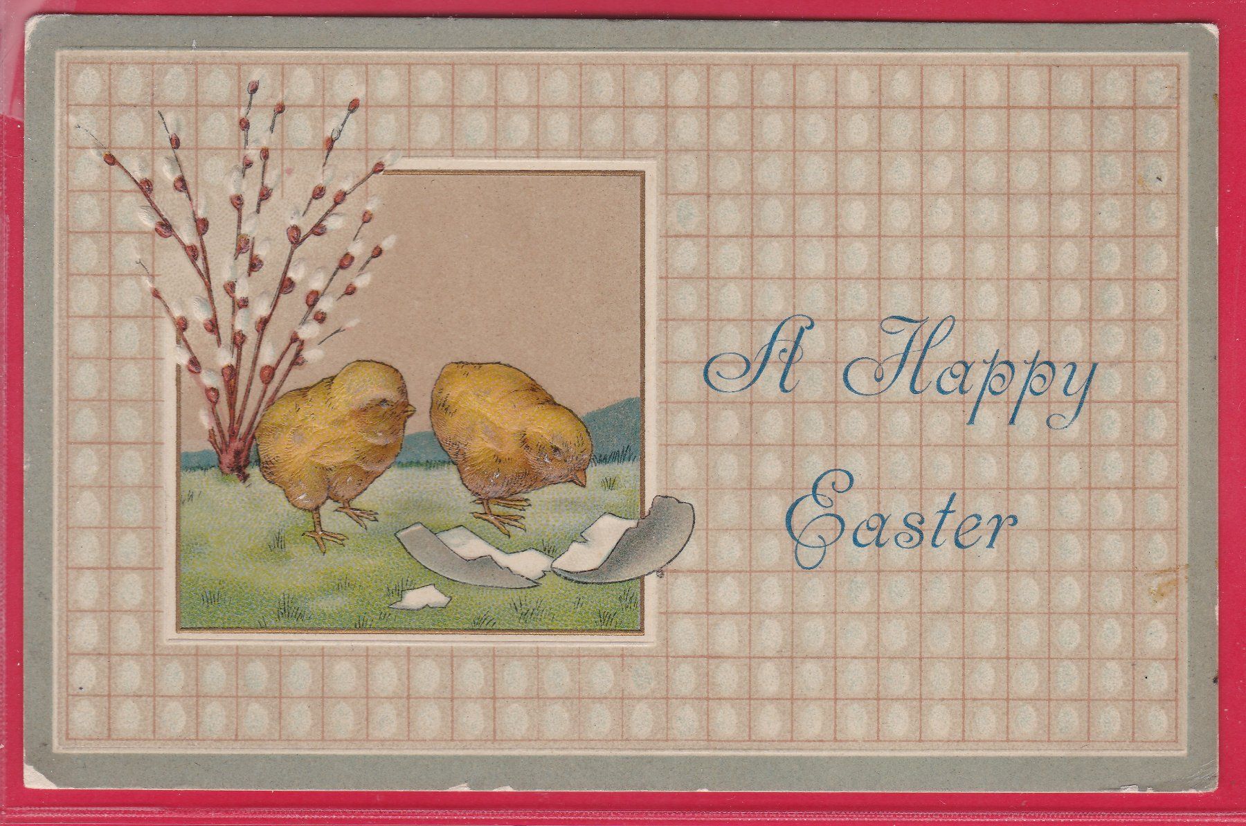 Cartoline postali: PRÄGEKARTE, A HAPPY EASTER, 22.3.1911 – Usato da Oberrieden venduto da Gebirgsstelze
