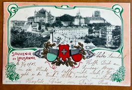Lausanne - Litho gauffrée 1903... Belle carte