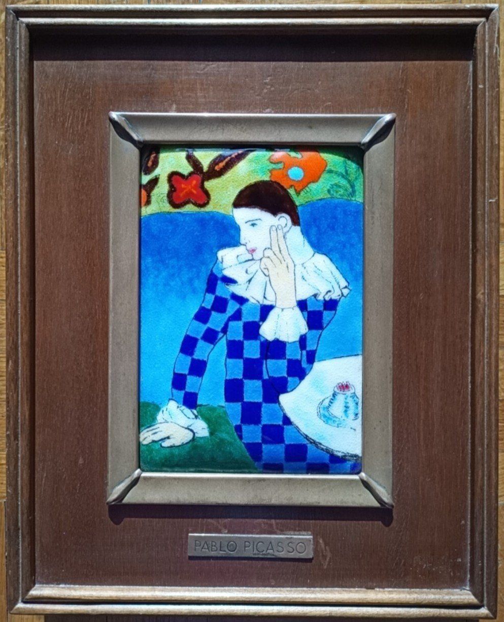 Foto & Immagini: Pablo Picasso "sitzender Harlekin" – Usato da Schwerzenbach venduto da oldthings79