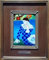 Pablo Picasso "sitzender Harlekin"