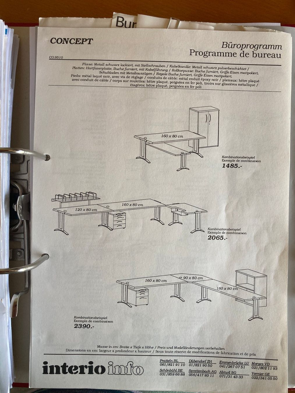 Scrivanie: Büro Pult Interio Concept - Bauteile – Usato da Sutz venduto da Linde1414