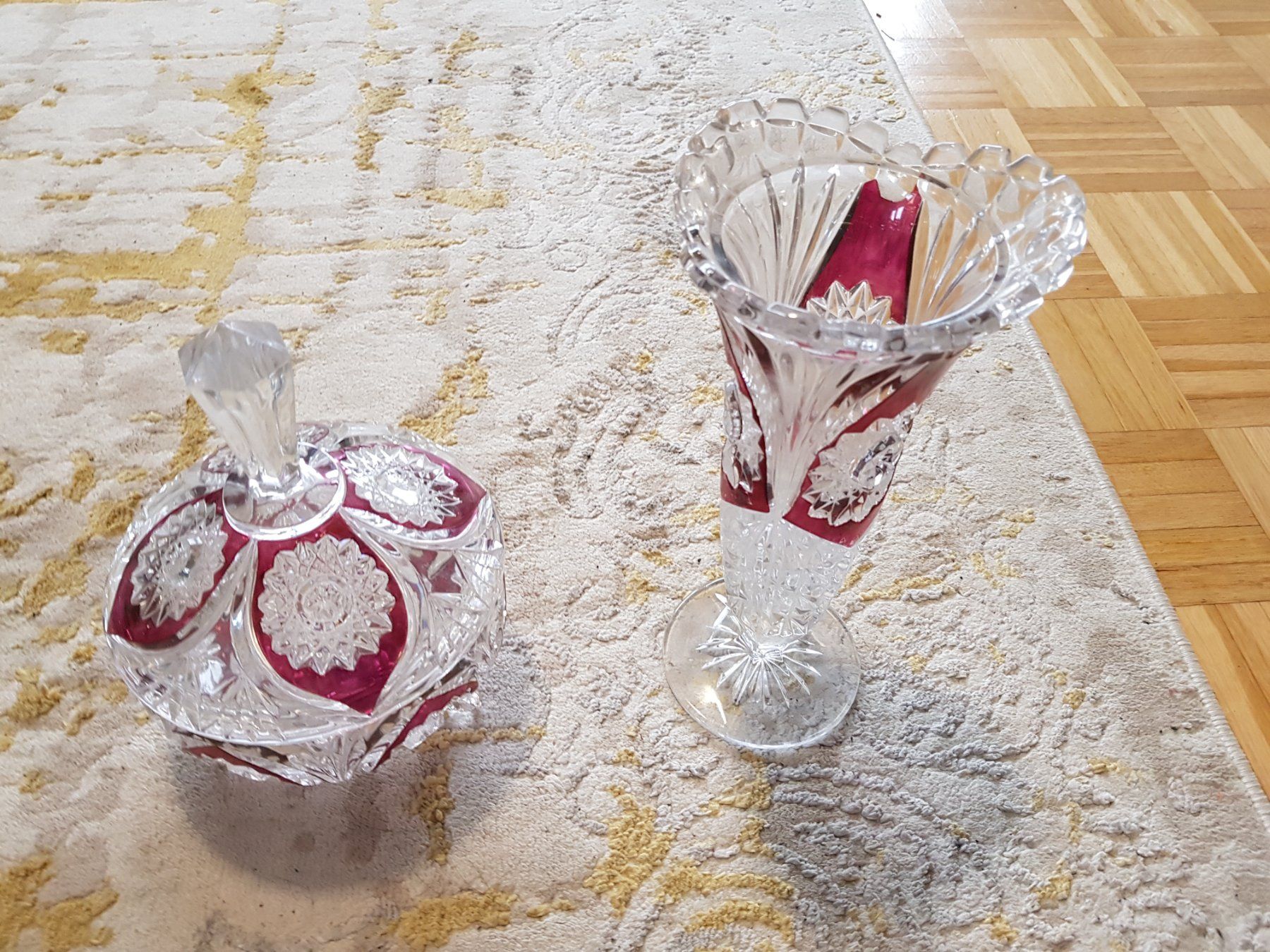Vasen & Gefässe: BLEIKRISTALL-SET  VASE UND SCHALE – Gebraucht aus Killwangen von Marc-Antonio