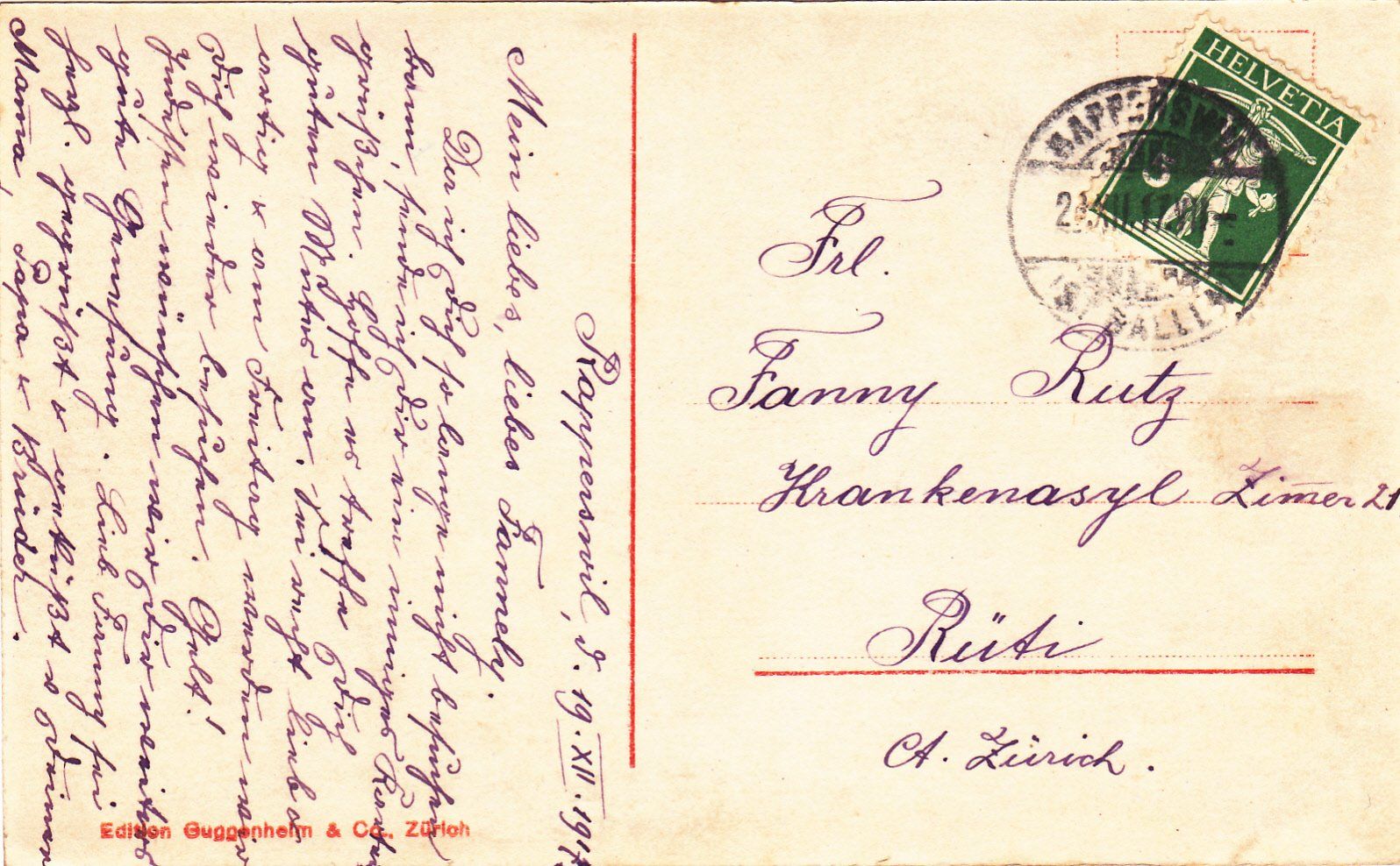 Cartoline postali: Rapperswil (mit einem Fischer)/ad – Usato da Hombrechtikon venduto da Rudolf07 1