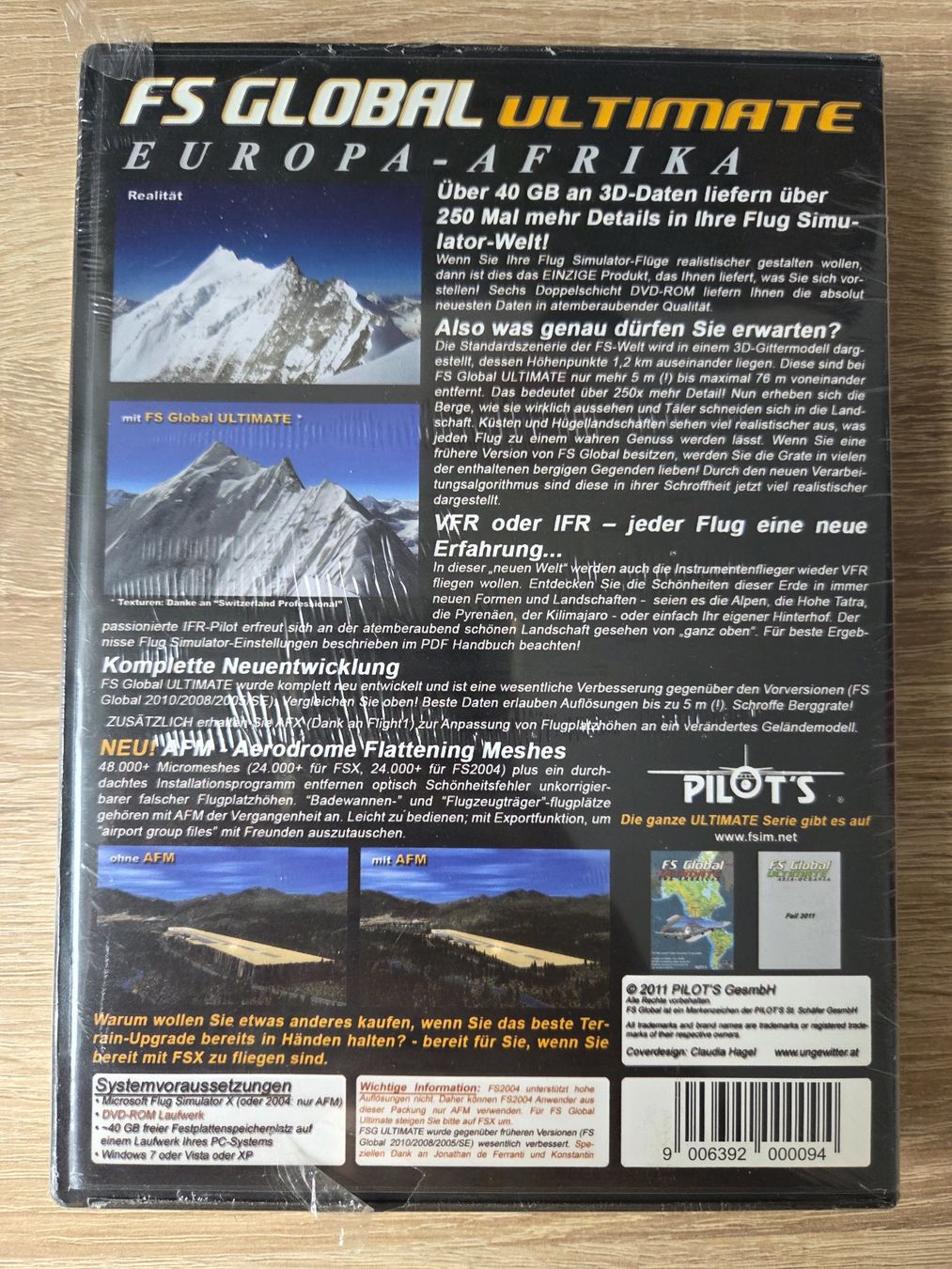 Spiele: FS Global Ultimate Europa Afrika Flight Simulator - PC -RARE – Neu und originalverpackt aus Carouge GE von Franllo 1