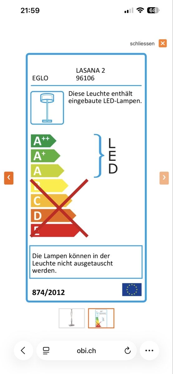 Lampes: Led Ständerlampe – D'occasion à Konolfingen par SonjaKalt 1