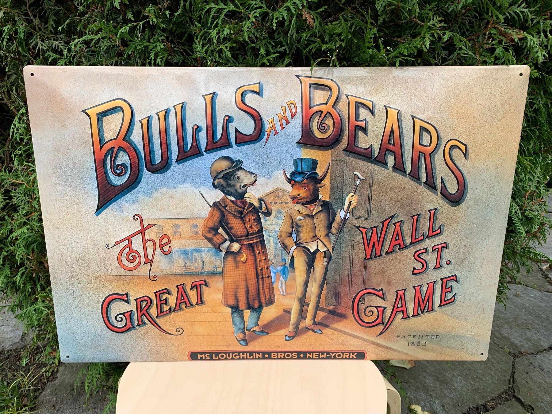 Insegne: seltenes Bulls and Bears Blechschild – Usato da Feldbach venduto da Olive1 1