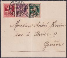 1916, Luxus FDC von GENEVE, Kat: 3'500.-+ mit Attest