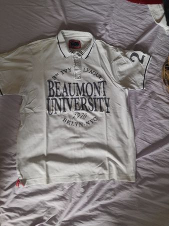 polo blanc taille L