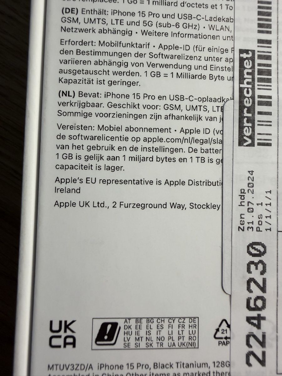 Apple Handys / Smartphones: iPhone 15 Pro, Black Titanium, 128 GB – Gebraucht aus Signau von Uesech 4
