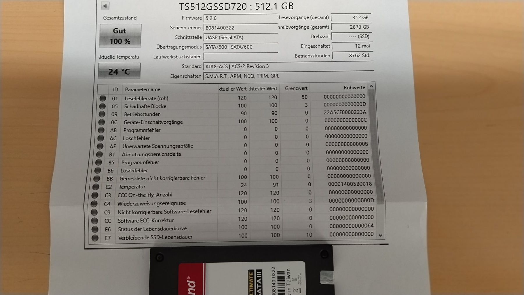 Harddisks: Transcend SSD 720 512GB gewipt – Gebraucht aus Wallisellen von mic_gg2g 1