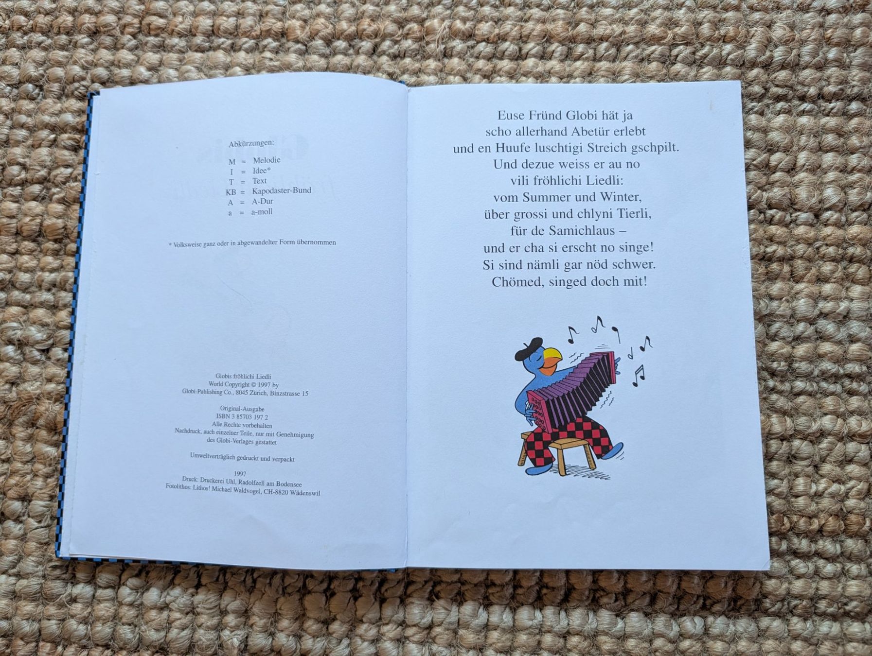 Libri: Globis fröhliche Liedli Buch mit Noten – Usato da Nänikon venduto da Haexli_70 1