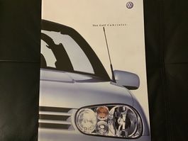 VW Golf Cabriolet Verkaufsprospekt 48 Seiten Januar 2000