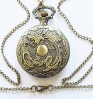 Umhängeuhr, Pocket Watch, Drachen Dragon Gothic Style