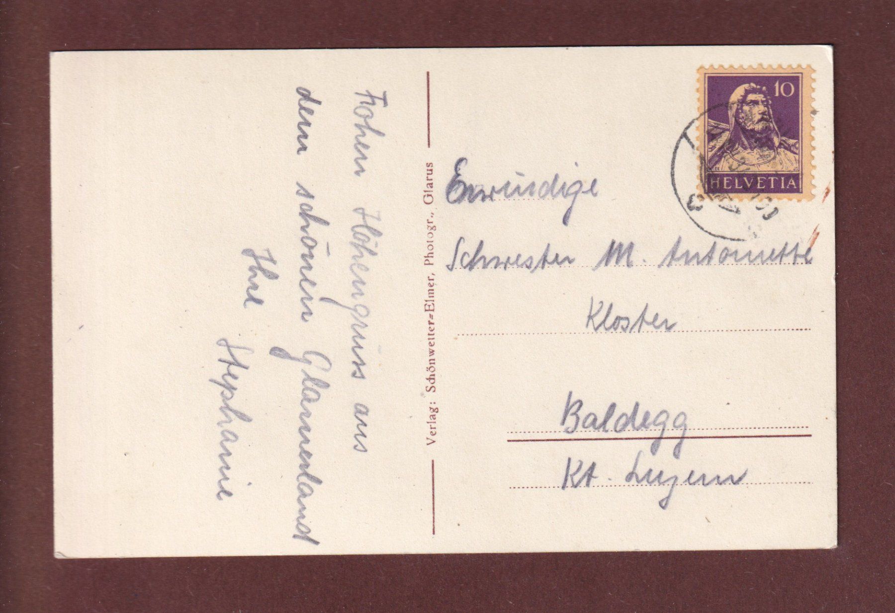 Cartoline postali: OBERBLEGISEE - 1934 – Usato da Pully venduto da nicecards 1