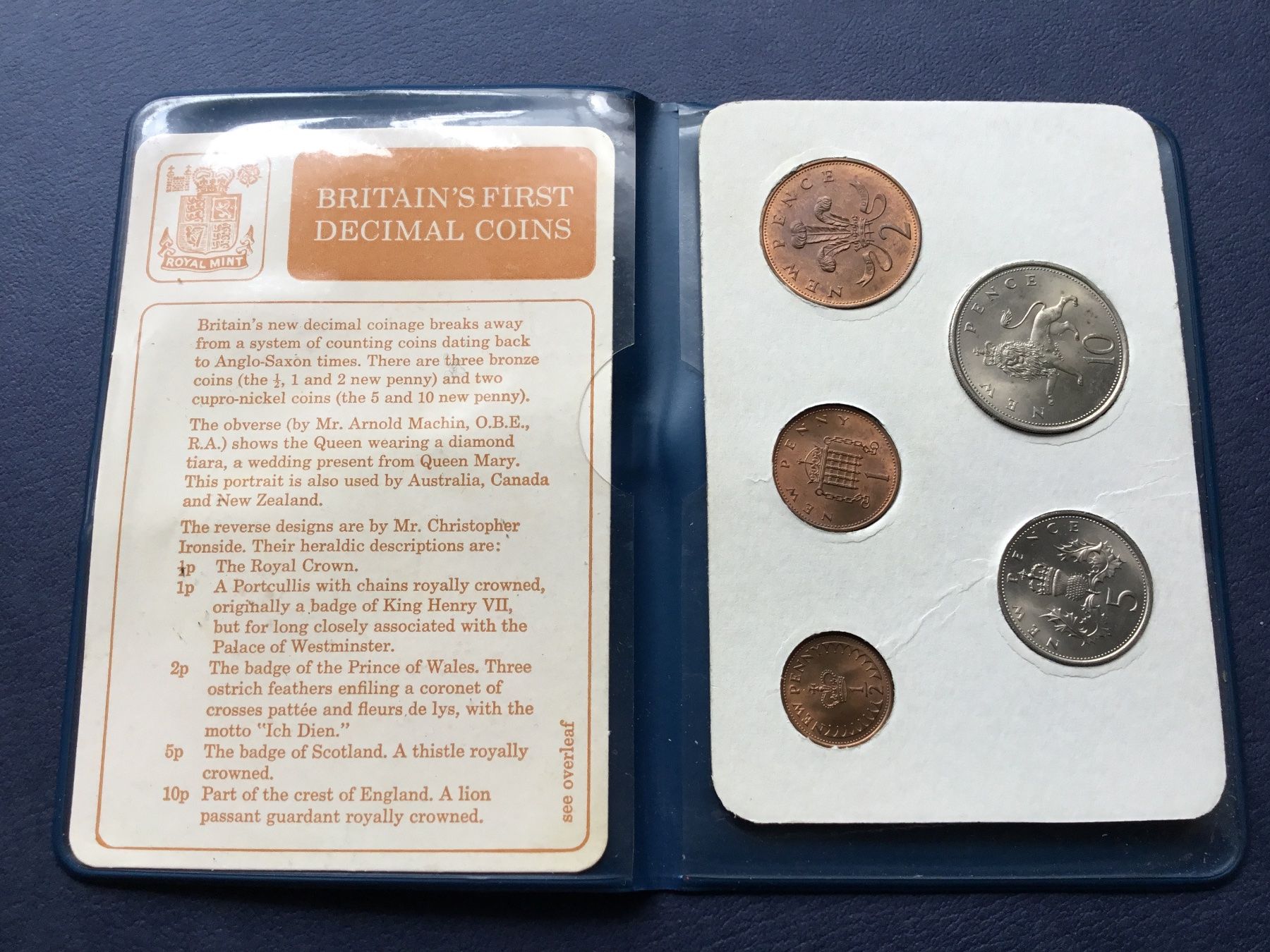 Tutti le monete: Grossbritannien 1968 , Britains First Decimal Coins – Nuovo e nell'imballaggio originale da St. Margrethen SG venduto da alfapeugeot10 3