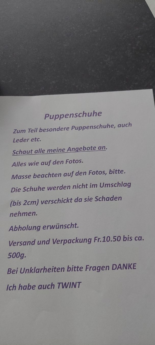 Puppen: 3Paar Puppenschuhe  – Neu (gemäss Beschreibung) aus Muri AG von nindo1 8