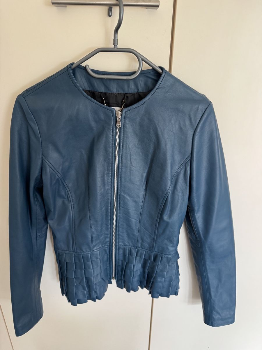 Giacche: Mangotti Lederjacke petrolblau XS – Usato da Oberglatt ZH venduto da jul_nhy7