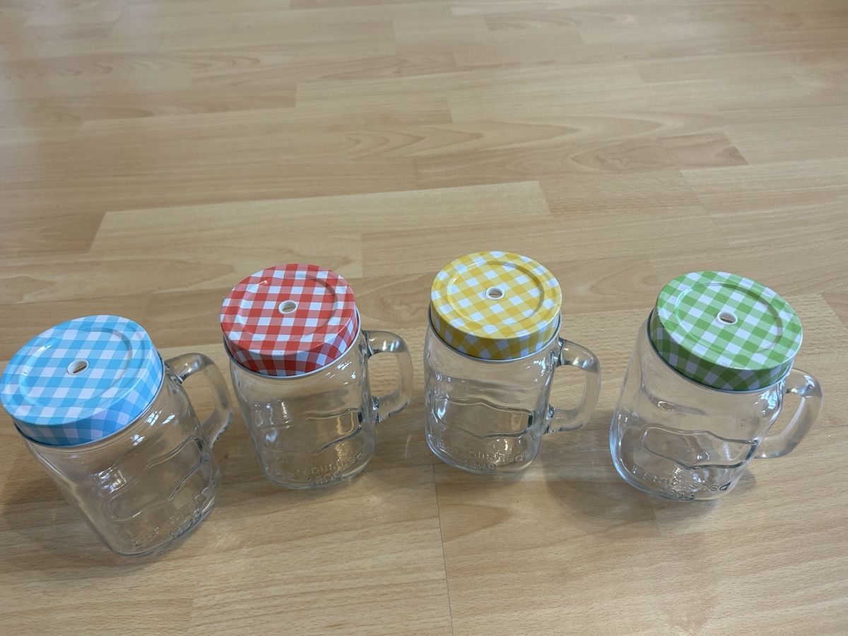 Bicchieri:  Trinkglas Sommer Set mit Deckel ohne Strohhalm – Usato da Port venduto da SandraDG