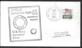 USA Sonderbrief Apollo 6 Bergungsschiff USS Du Pont 4.4.1968