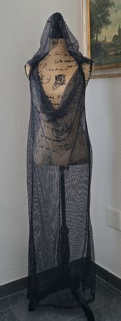 Sommerliches Netz-Kleid mit Kapuze, Grösse M - Neu!