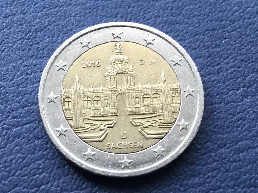 Tutti le monete: 2 Euro Deutschland Sachsen 2016 D. – Usato da St. Margrethen SG venduto da alfapeugeot10