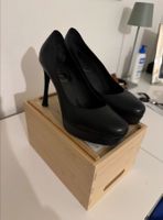 YSL Yves Saint Laurent Pumps schwarz Leder Plateau Grösse 38