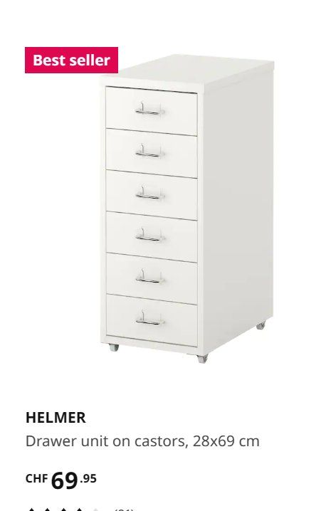 Ikea Eléments de bureau: Schubladenelement auf Rollen – Neuf (Voir description) à Kilchberg ZH par ben_pc68 2
