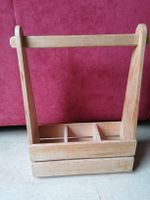 Rustikaler Flaschen Holzkasten mit Tragegriff - Vintage Look
