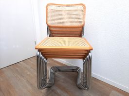 5 Freischwinger-Stühle Wienergeflecht