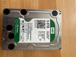 WD Green 3TB SATA III HDD WD30EZRX 3.5 Zoll guter Zustand