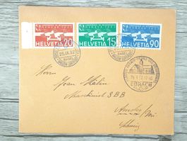TR90 Enveloppe + Timbre Suisse 1932