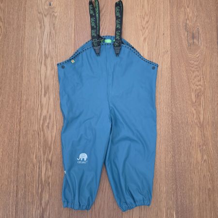 Regenhose CeLaVi blau mit Trägern gebraucht gr 80